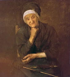 Gammal kvinna från Aulus (Ariege) (detalj)